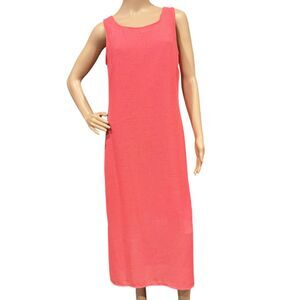 Beautiful Classy DR Lined Maxi Sleeveless Knit Dress in Melon Pink Size 10P